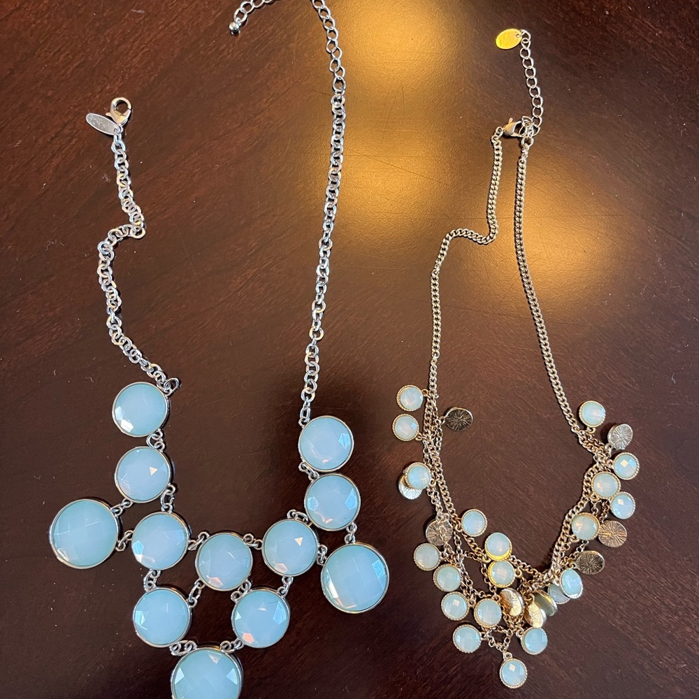 2 Blue and Gold Necklaces